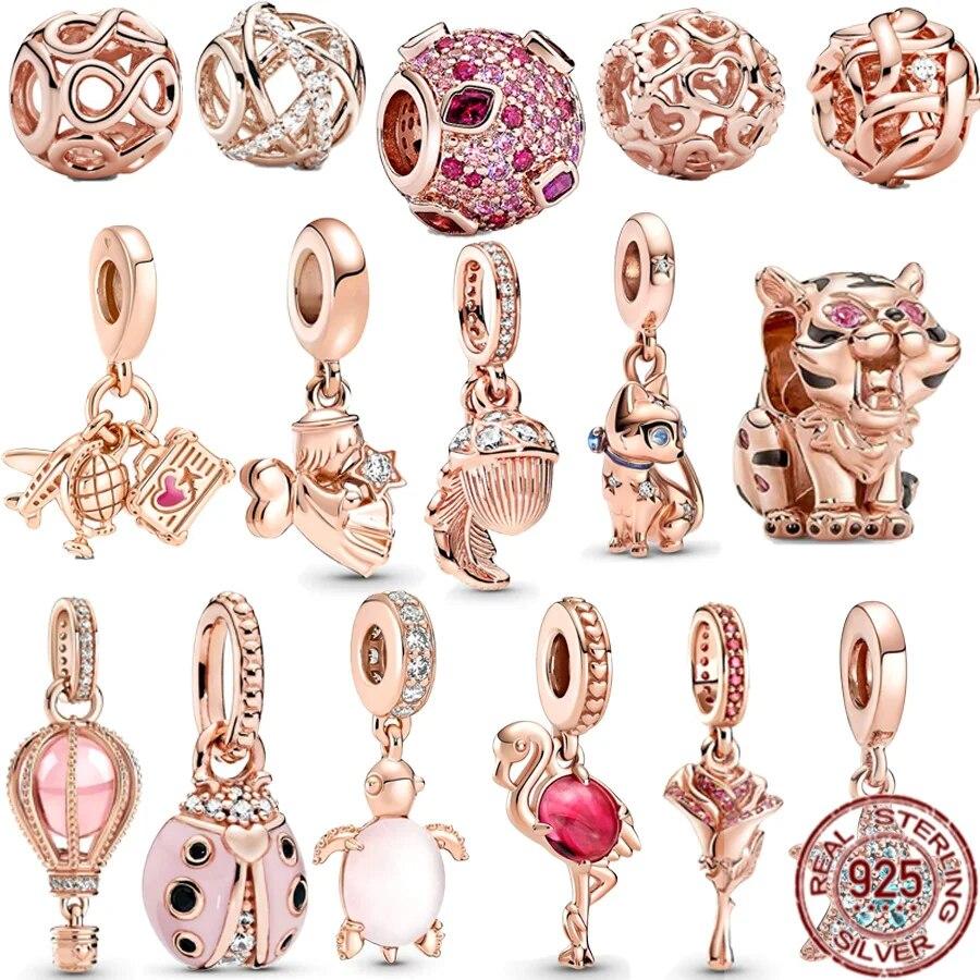 Rose Gold Flamingo Turtle Angel Rose Dangle Bead 925 Sterling Silver Charm Fit Original Pandora Bracelet Diy Jewelry Gift
Rose Gold Flamingo Turtle Angel Rose Dangle Bead 925 Sterling Silver Charm Fit Original Pandora Bracelet Diy Jewelry Gift