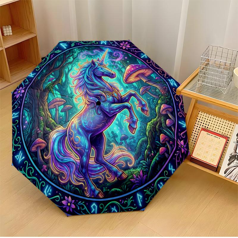 Magical Unicorn Rainbow Floral Wreath Printed umbrella windproof folding umbrella portable sun and rain umbrella suitable for gifting
Magical Unicorn Rainbow Floral Wreath Printed umbrella windproof folding umbrella portable sun and rain umbrella suitable for gifting