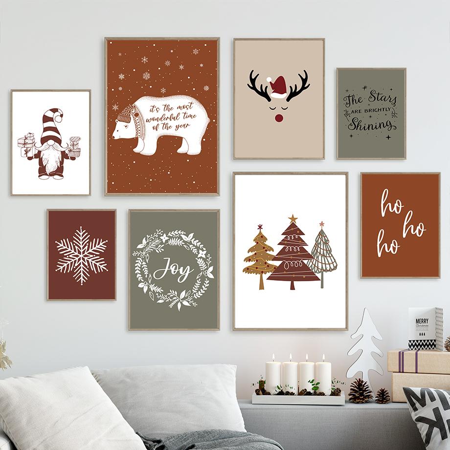 Christmas Gifts White Bear Elk Snowflake Shape Wall Art Painting Nordic Posters and Prints Wall Pictures
Christmas Gifts White Bear Elk Snowflake Shape Wall Art Painting Nordic Posters and Prints Wall Pictures