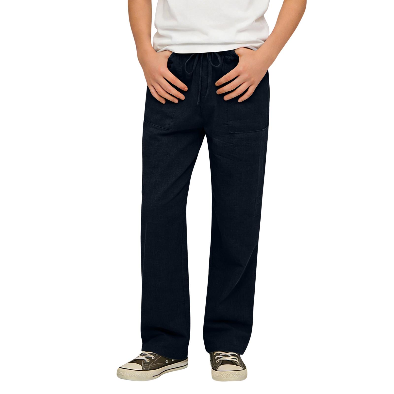 Kids Casual Drawstring Elastic Waist Pants Children Straight Leg Cotton Linen Trousers Boys Girls Lightweight Comfortable Bottoms 160 тёмно-синий
Kids Casual Drawstring Elastic Waist Pants Children Straight Leg Cotton Linen Trousers Boys Girls Lightweight Comfortable Bottoms 160 тёмно-синий