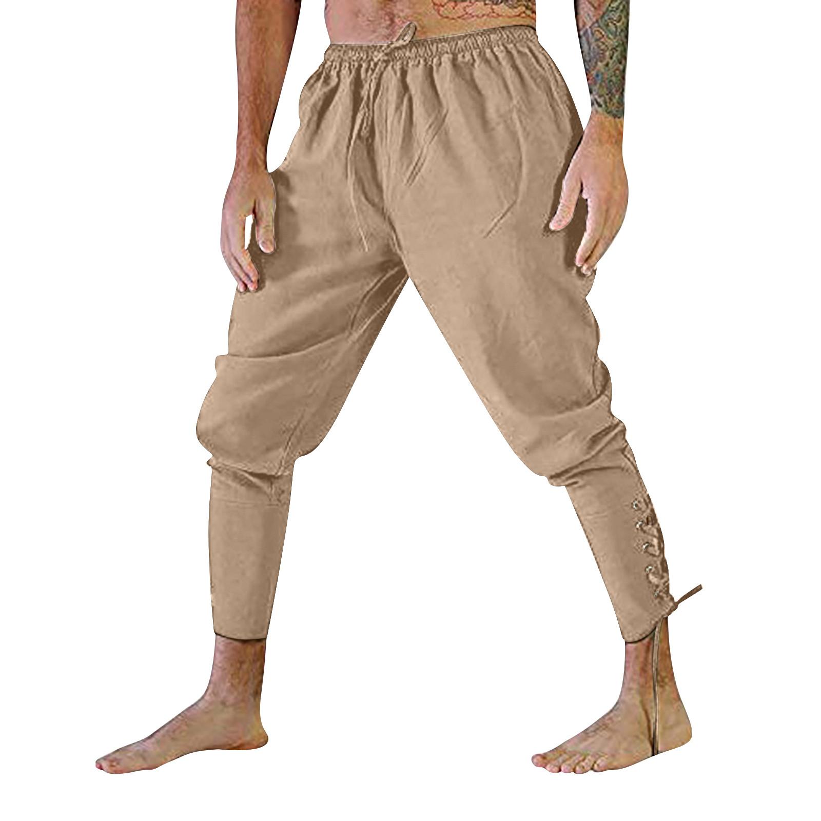 Summer Men s Medieval Stage Performance Casual Ankle Strap Pants M хаки
Summer Men s Medieval Stage Performance Casual Ankle Strap Pants M хаки