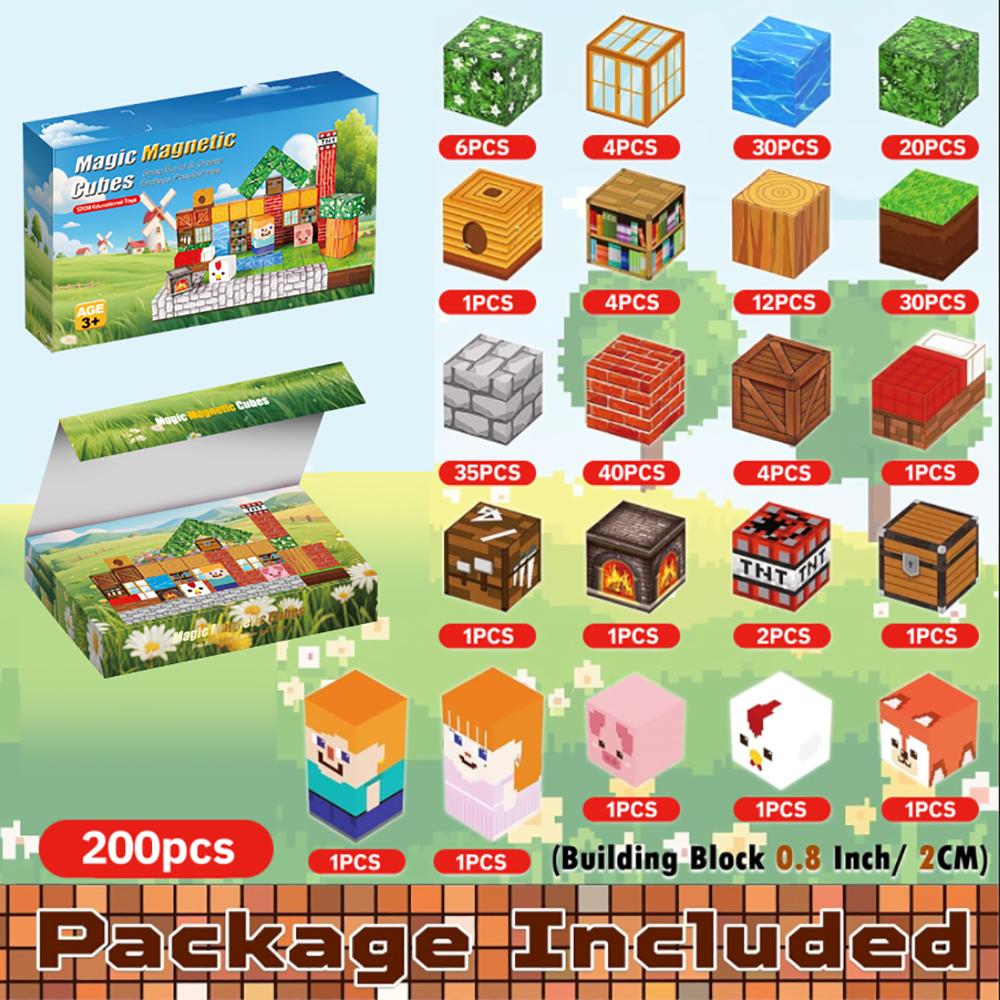 200PCS Magnetic Building Cube Game Constructions Toys for Boys Girls STEM Montessori Stacking Toy Sensory Tiles
200PCS Magnetic Building Cube Game Constructions Toys for Boys Girls STEM Montessori Stacking Toy Sensory Tiles