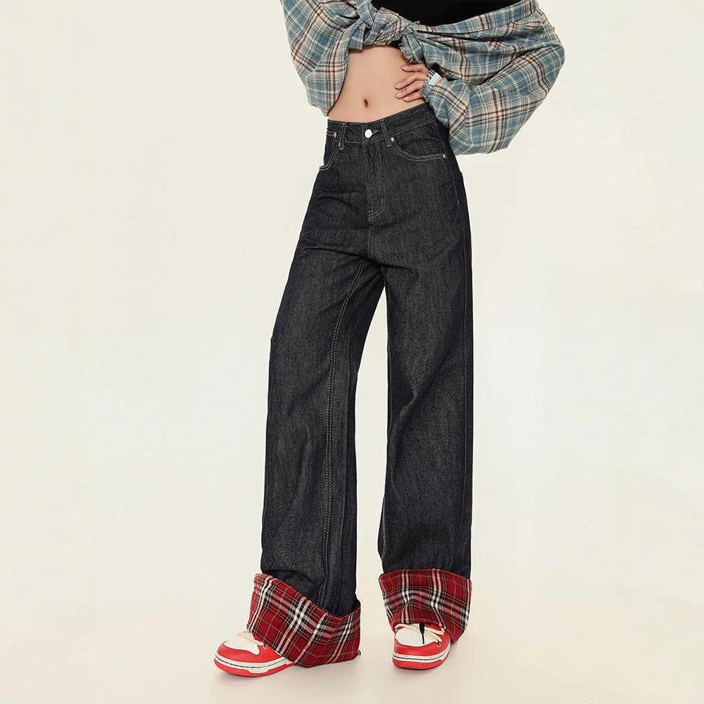 Women s Plus Size High-Waist Dark Blue Plaid Patchwork Wide-Leg Jeans - Autumn Collection XS
Women s Plus Size High-Waist Dark Blue Plaid Patchwork Wide-Leg Jeans - Autumn Collection XS