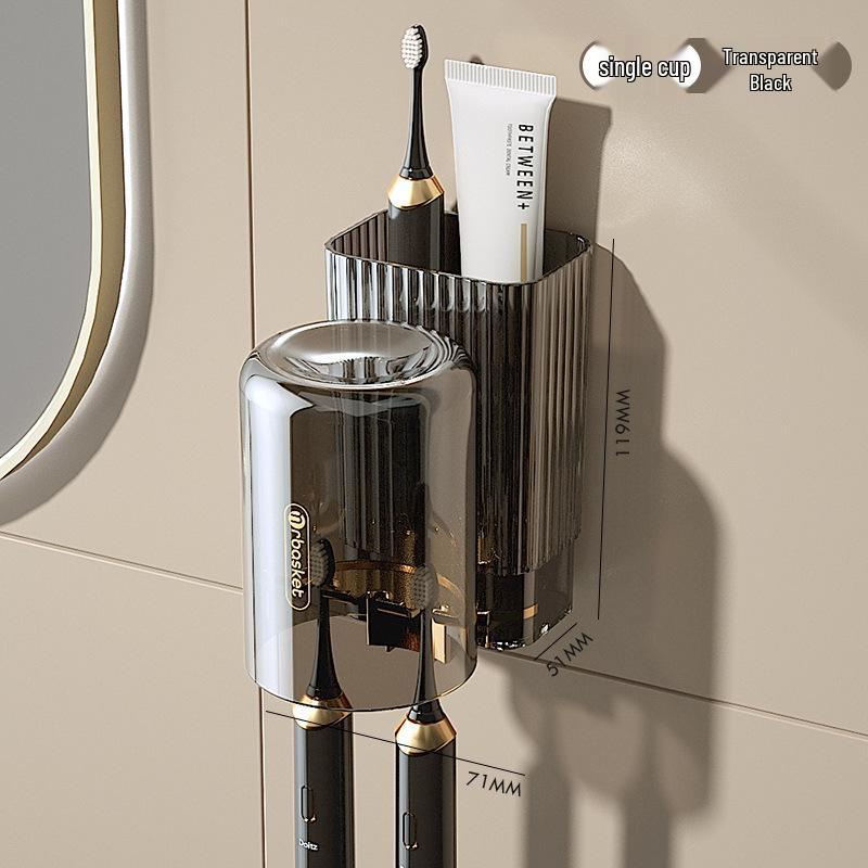 Punch-Free Wall-Mounted Electric Toothbrush & Rinsing Cup Holder
Punch-Free Wall-Mounted Electric Toothbrush & Rinsing Cup Holder