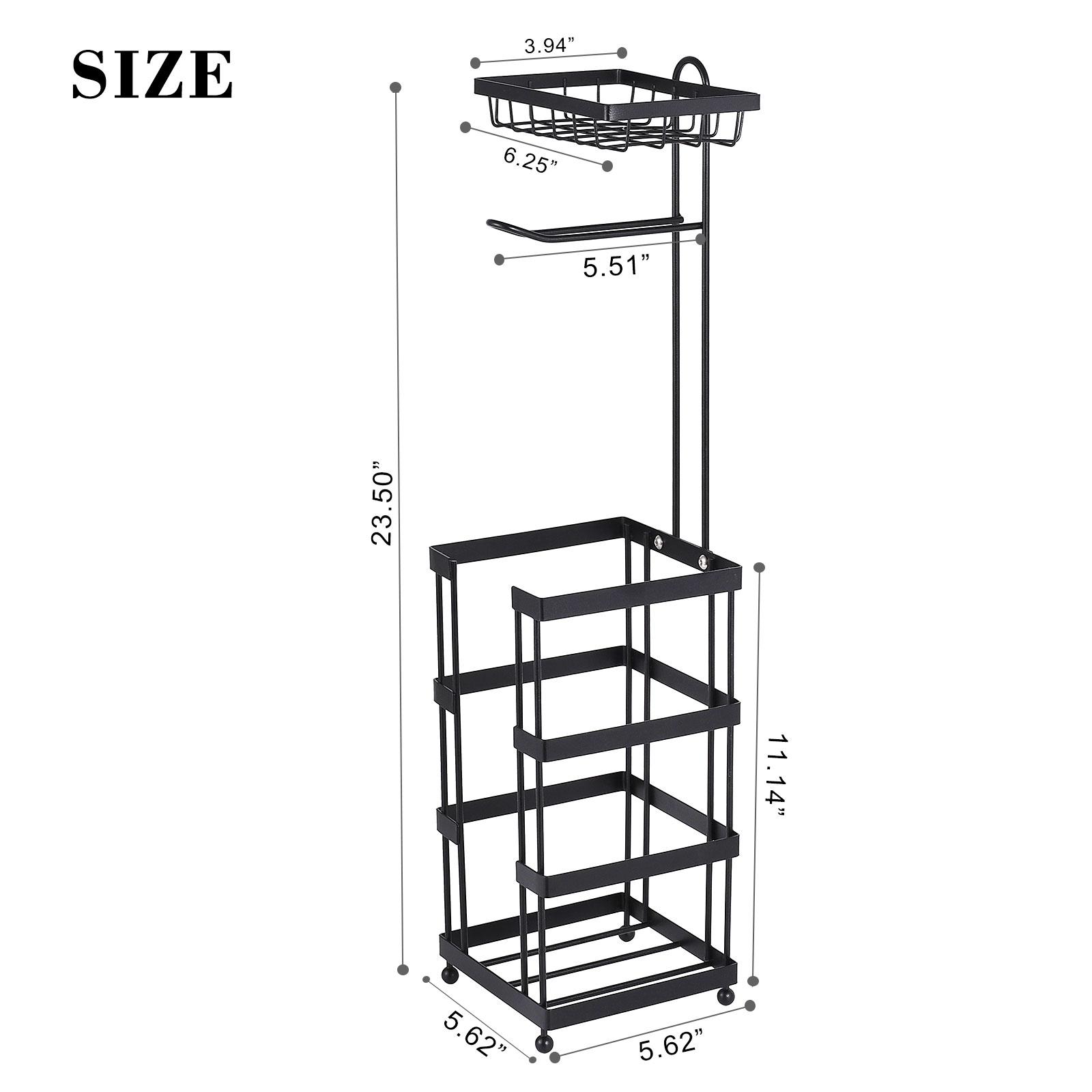 Напольный держатель для туалетной бумаги, стойка-диспенсер для салфеток с полкой для хранения чёрный
Напольный держатель для туалетной бумаги, стойка-диспенсер для салфеток с полкой для хранения чёрный