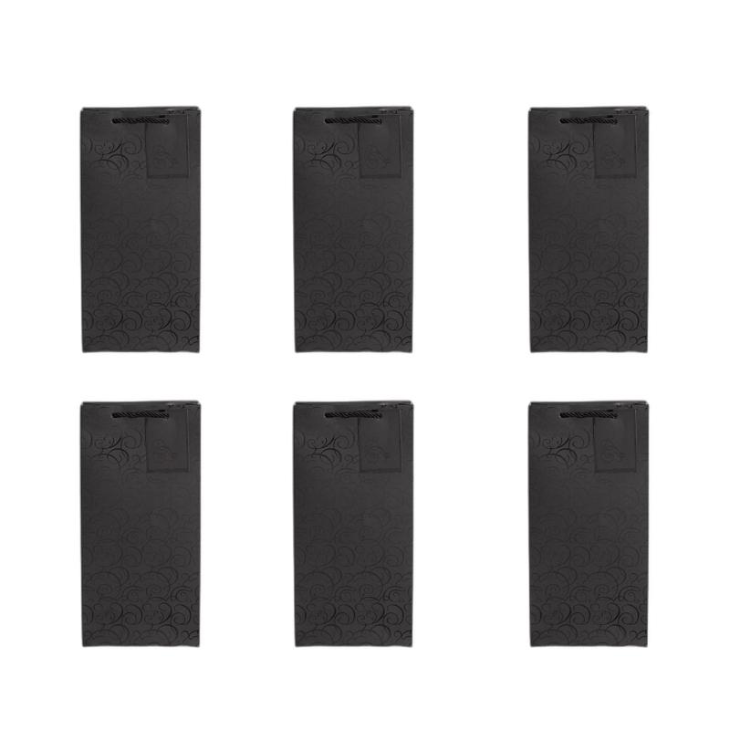 6 Pack Wine Carriers Bags Enhances Your Gift Presentation Wine Bottle Bags Paper Texture Suitable for Various Event чорний
6 Pack Wine Carriers Bags Enhances Your Gift Presentation Wine Bottle Bags Paper Texture Suitable for Various Event чорний