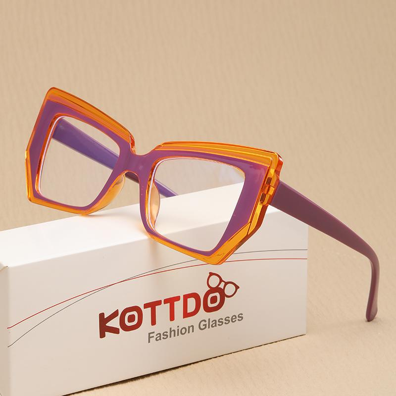 New Women Cat Eye Flat Mirror Polygonal Fashionable and Trendy Colored Glasses Anti Blue Light Decorative Eyeglass Frame
New Women Cat Eye Flat Mirror Polygonal Fashionable and Trendy Colored Glasses Anti Blue Light Decorative Eyeglass Frame