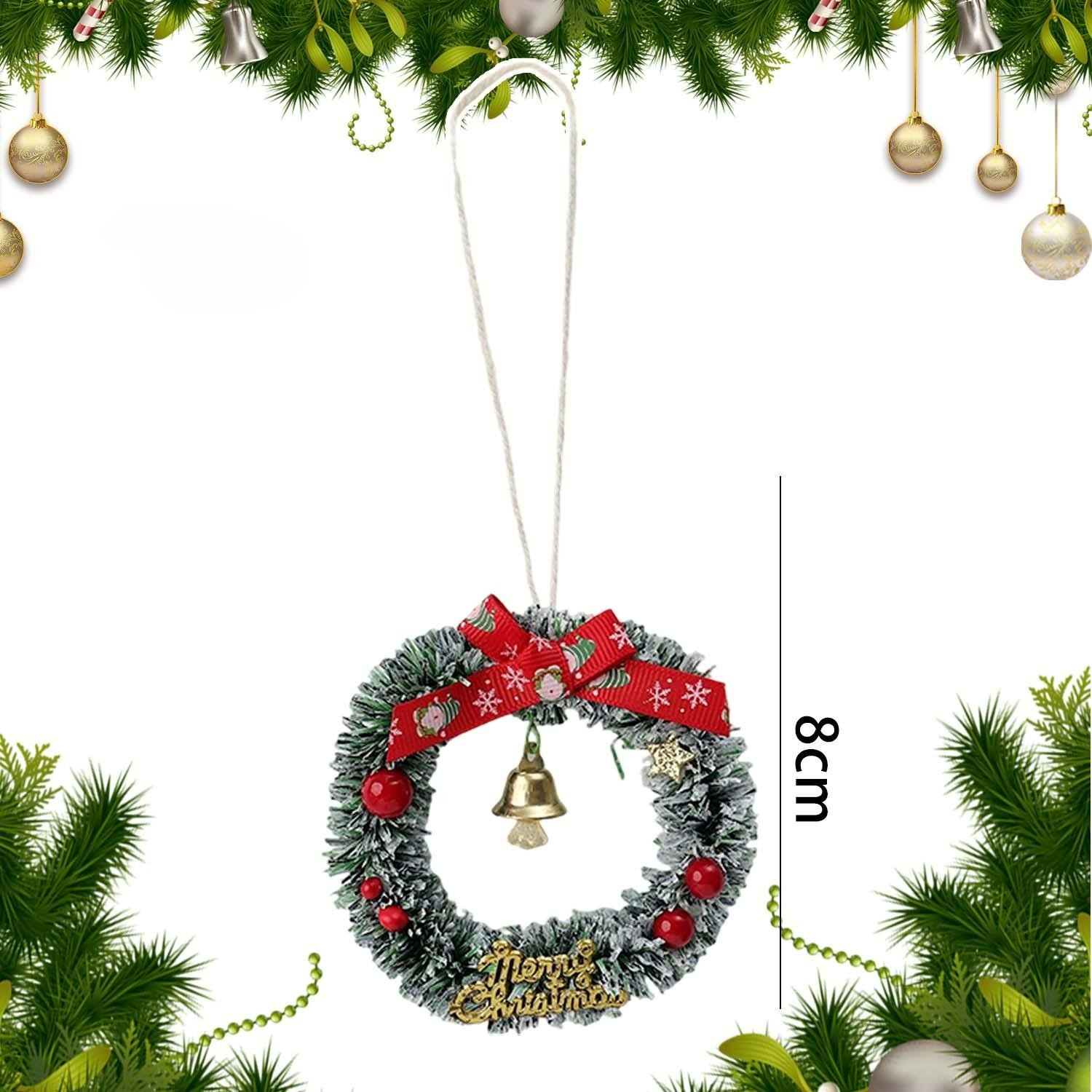 Mini Christmas Wreath Green Vine Ring Pine Cone Snowflake Decoration Red Berries Pendant Christmas Dollhouse Door Decoration 1PC
Mini Christmas Wreath Green Vine Ring Pine Cone Snowflake Decoration Red Berries Pendant Christmas Dollhouse Door Decoration 1PC
