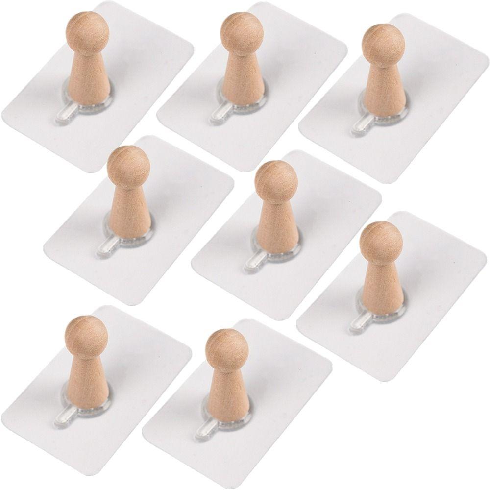 8 шт. настенные клейкие декоративные деревянные крючки для шляп Держатель для шляп Вешалки для шляп Крючки для одежды
