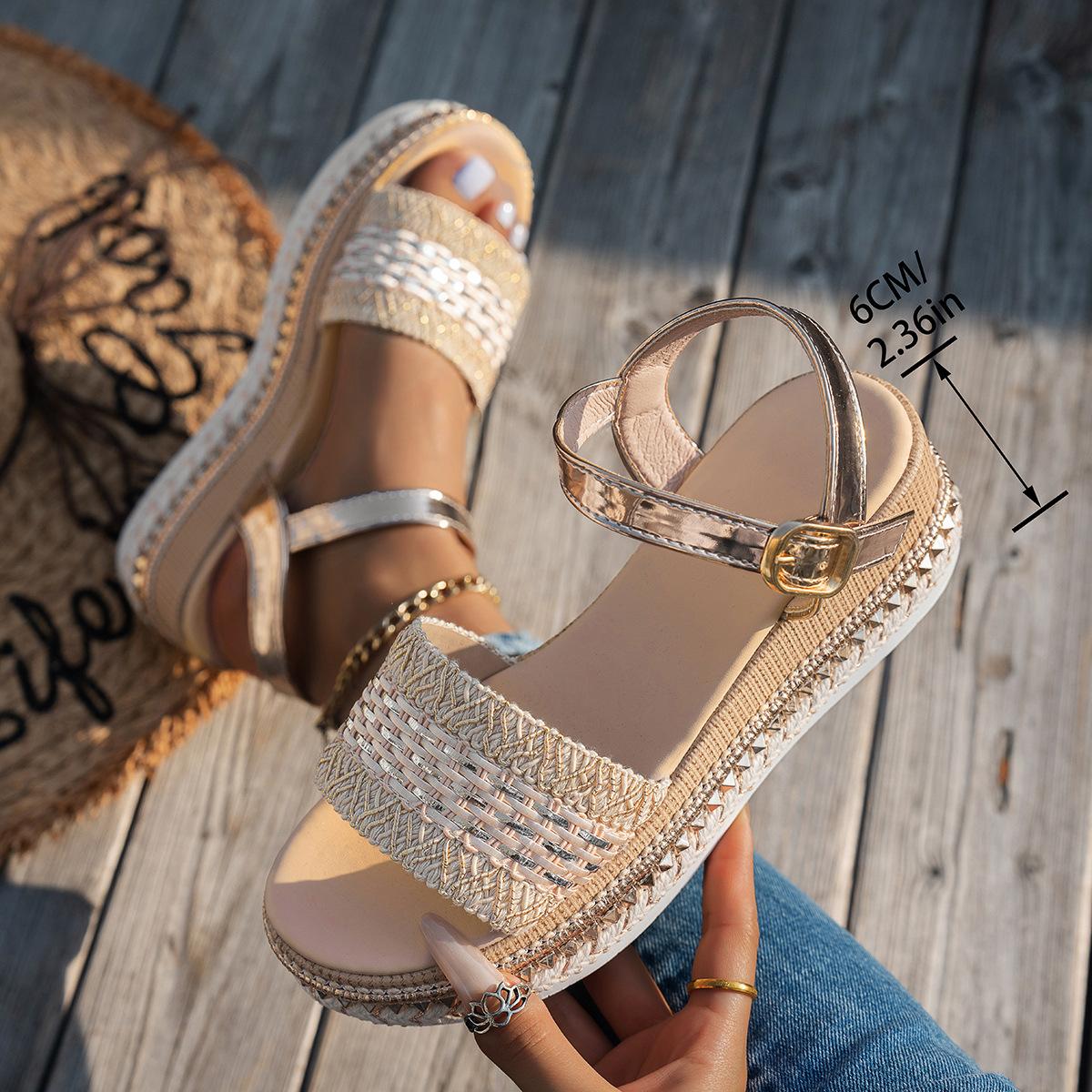 Summer women s versatile fashion muffin thick sole with sandals new niche new Chinese sandals 42 хакі
Summer women s versatile fashion muffin thick sole with sandals new niche new Chinese sandals 42 хакі