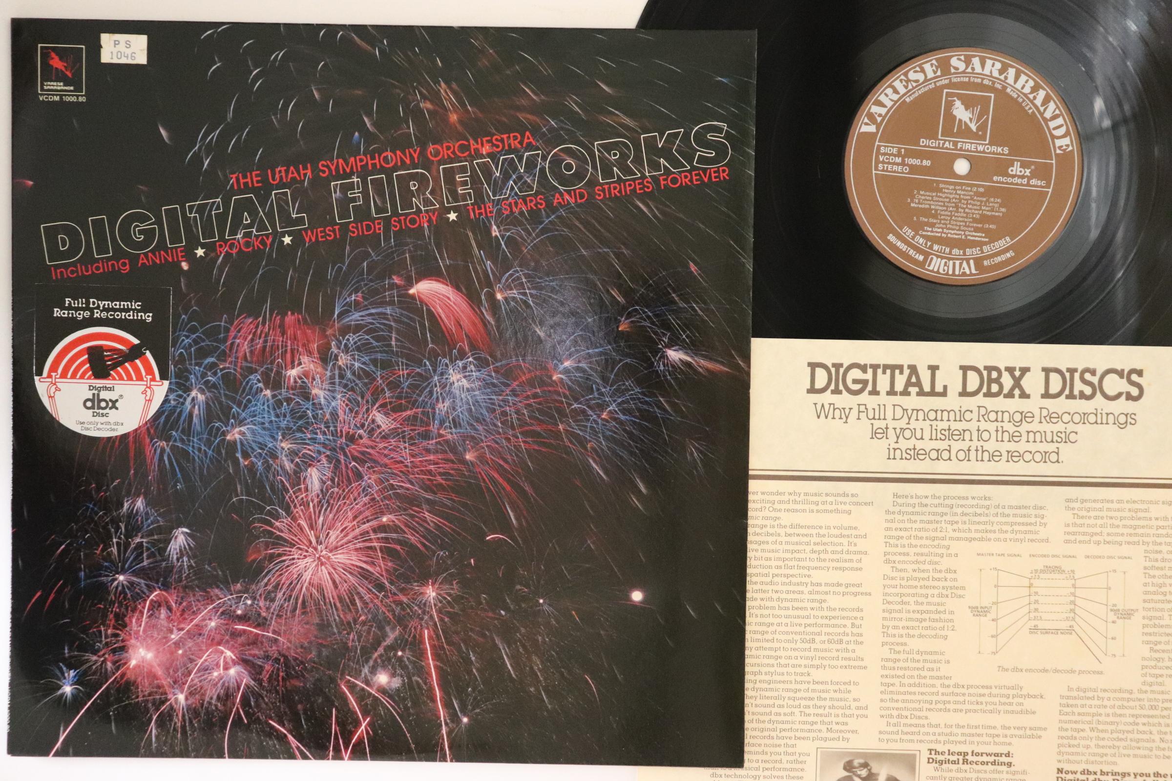 12inch Record UTAH SYMPHONY ORCHESTRA Digital Fireworks VCDM100080 VARESE SARABAN 1981 US Classical Used
12inch Record UTAH SYMPHONY ORCHESTRA Digital Fireworks VCDM100080 VARESE SARABAN 1981 US Classical Used