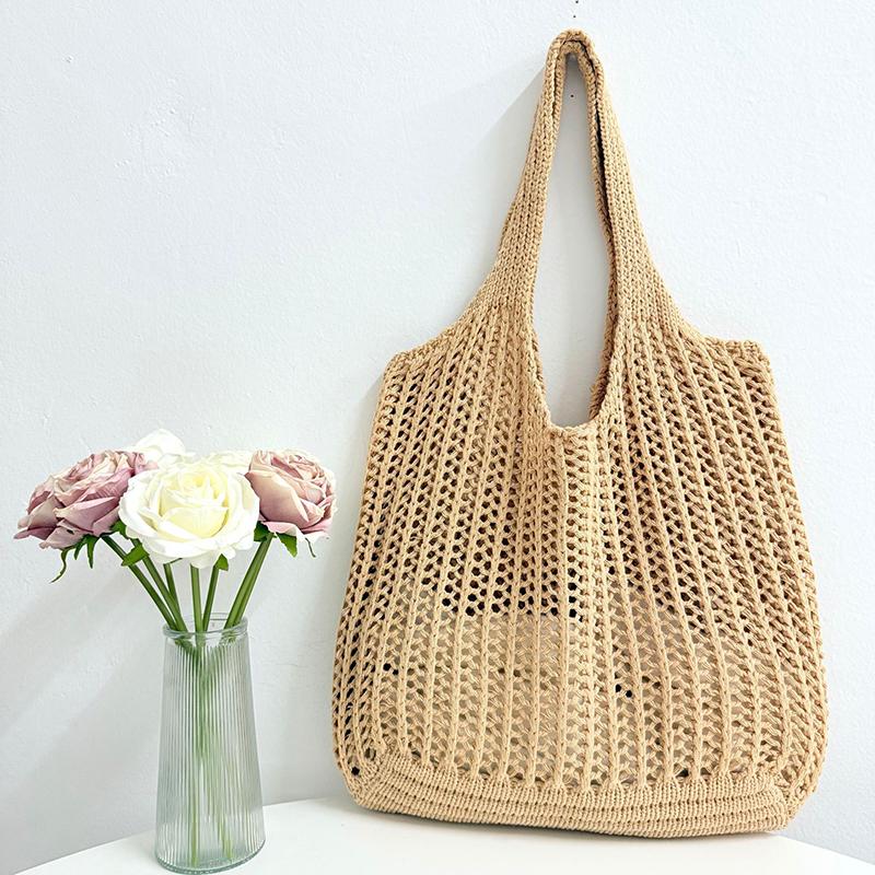 Yogodlns Summer Weaving Light, Hollow Weaving Large Capacity Tote Bag, Casual Beach Shopper Shoulder Bag Casual Handbags 42x23cm коричневий
Yogodlns Summer Weaving Light, Hollow Weaving Large Capacity Tote Bag, Casual Beach Shopper Shoulder Bag Casual Handbags 42x23cm коричневий
