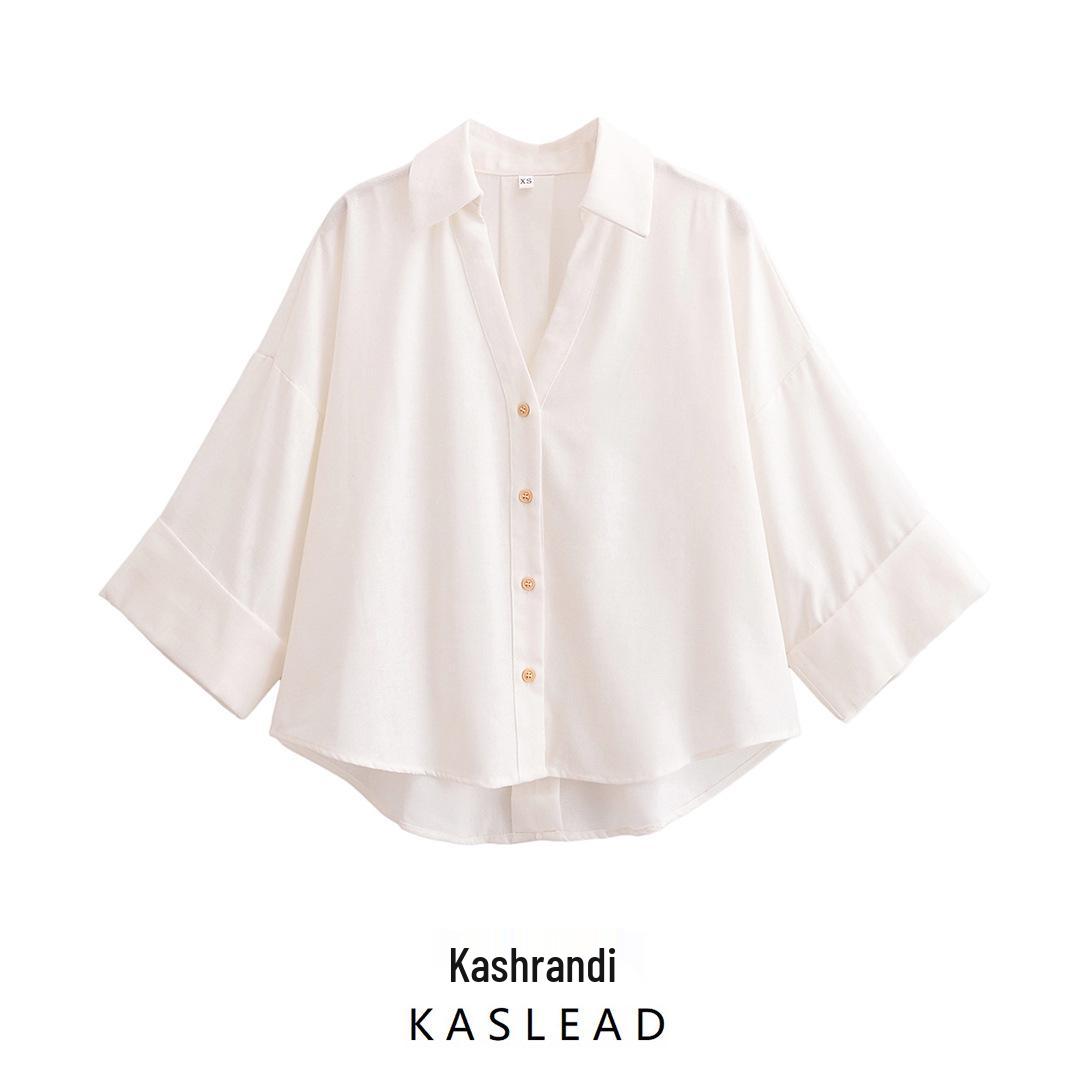 2025 Spring Women s European & American Style Linen Mid-Sleeve Shirt - Fashionable & Versatile L белый
2025 Spring Women s European & American Style Linen Mid-Sleeve Shirt - Fashionable & Versatile L белый
