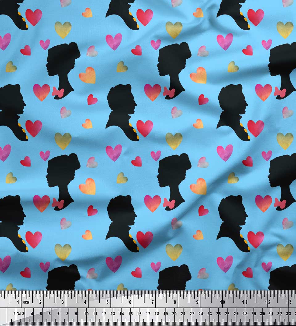 Soimoi Blue Japan Crepe Satin Fabric Heart, Men & Women Face Human Figure Print Тканина на метри 42 дюйма 42 Inch Wide - Poly Crepe синій
Soimoi Blue Japan Crepe Satin Fabric Heart, Men & Women Face Human Figure Print Тканина на метри 42 дюйма 42 Inch Wide - Poly Crepe синій