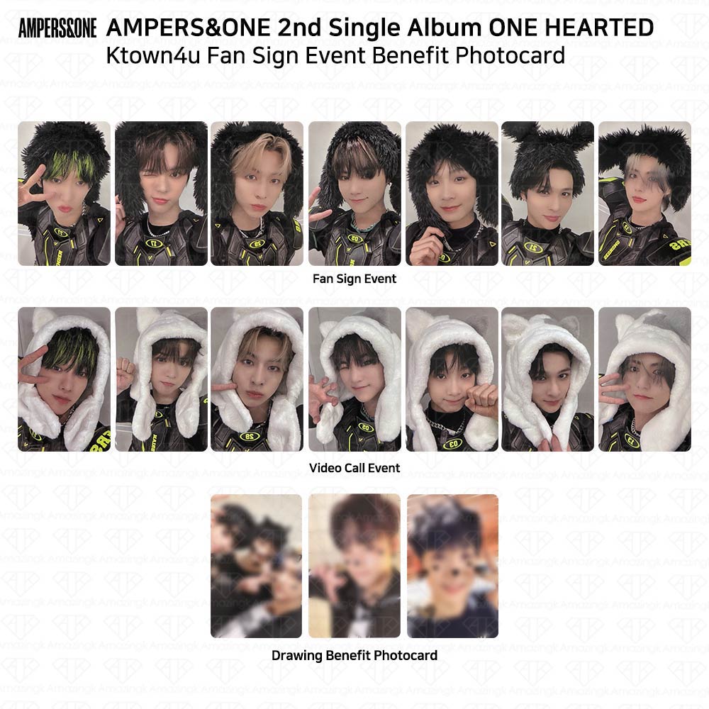 AMPERSANDONE 2-й сингл-альбом ONE HEARTED Ktown4u Знак фанатов Видеозвонок Фотокарта
AMPERSANDONE 2-й сингл-альбом ONE HEARTED Ktown4u Знак фанатов Видеозвонок Фотокарта
