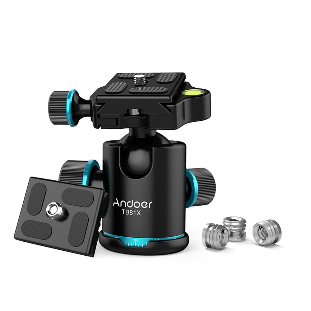 Andoer TB81X Шаровая головка штатива, вращающаяся на 360 градусов панорамная шаровая головка для слайдера штатива-монопода
Andoer TB81X Шаровая головка штатива, вращающаяся на 360 градусов панорамная шаровая головка для слайдера штатива-монопода