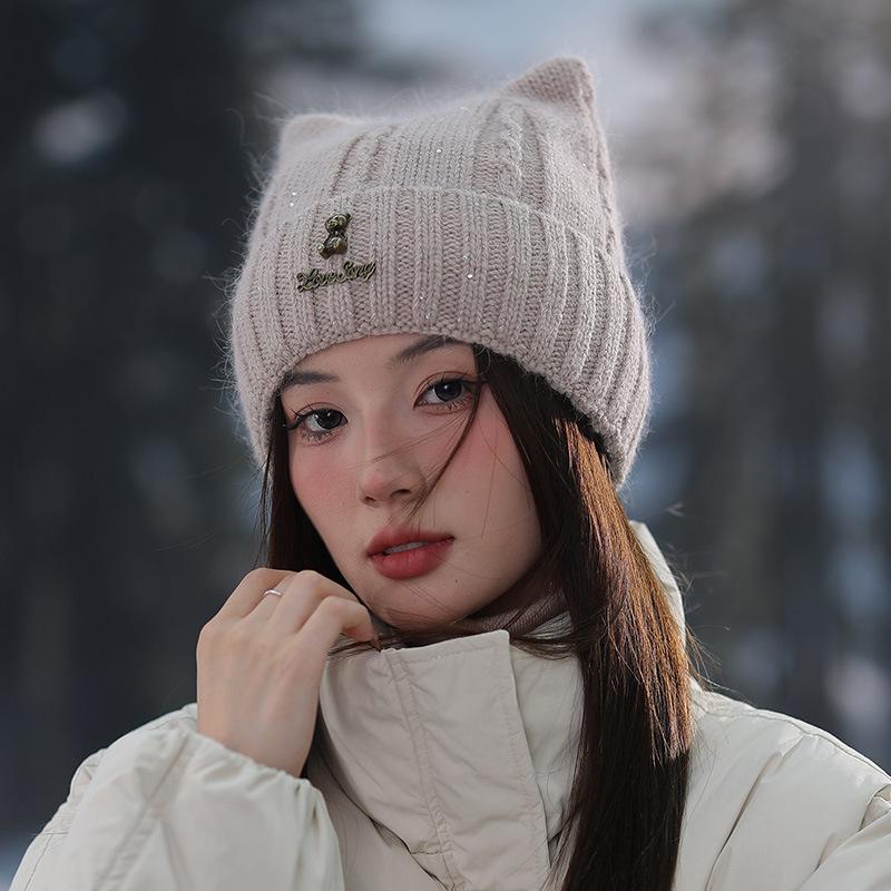 Милая плюшевая вязаная шерстяная шапка с кошачьими ушками для женщин, осенне-зимняя, большая теплая шапка для защиты ушей one size верблюд
Милая плюшевая вязаная шерстяная шапка с кошачьими ушками для женщин, осенне-зимняя, большая теплая шапка для защиты ушей one size верблюд