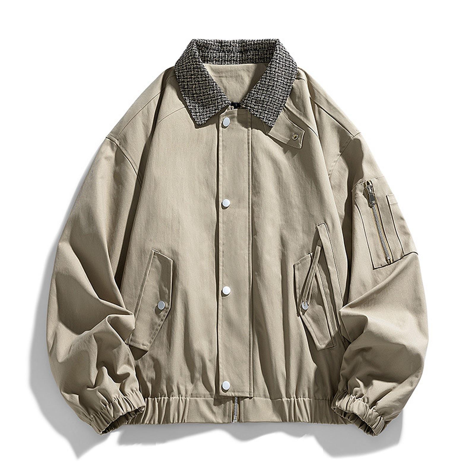 American Overalls Lapel Men s Jacket Retro Loose Casual Ruffian Handsome Couple Baseball Coat XXXL хаки
American Overalls Lapel Men s Jacket Retro Loose Casual Ruffian Handsome Couple Baseball Coat XXXL хаки