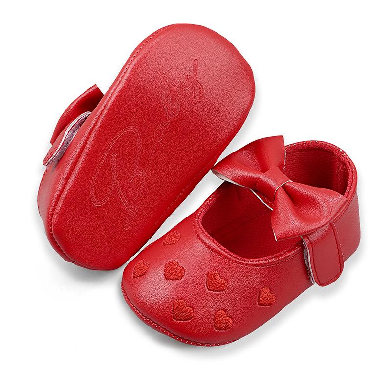 Embroidered Peach Heart Bow Baby Shoes, Soft Sole, Pre-Walking, Unisex, 0-1 Year Old, Spring/Autumn Style 11.0cm for 0-6 months темно-червоний колір
Embroidered Peach Heart Bow Baby Shoes, Soft Sole, Pre-Walking, Unisex, 0-1 Year Old, Spring/Autumn Style 11.0cm for 0-6 months темно-червоний колір