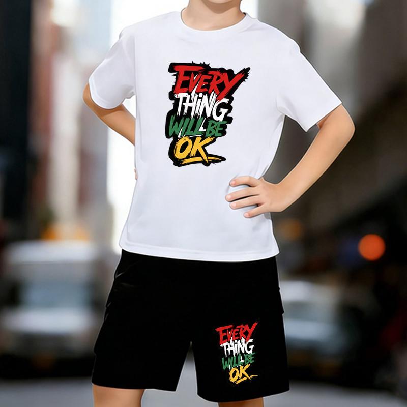 Boys 2 Piece Letter Printed Outfit, Short Sleeve T-Shirt and Shorts Set for Kids Age 5-14,Black and White Sporty Casual Summer Clothes 13-14 Years білий
Boys 2 Piece Letter Printed Outfit, Short Sleeve T-Shirt and Shorts Set for Kids Age 5-14,Black and White Sporty Casual Summer Clothes 13-14 Years білий