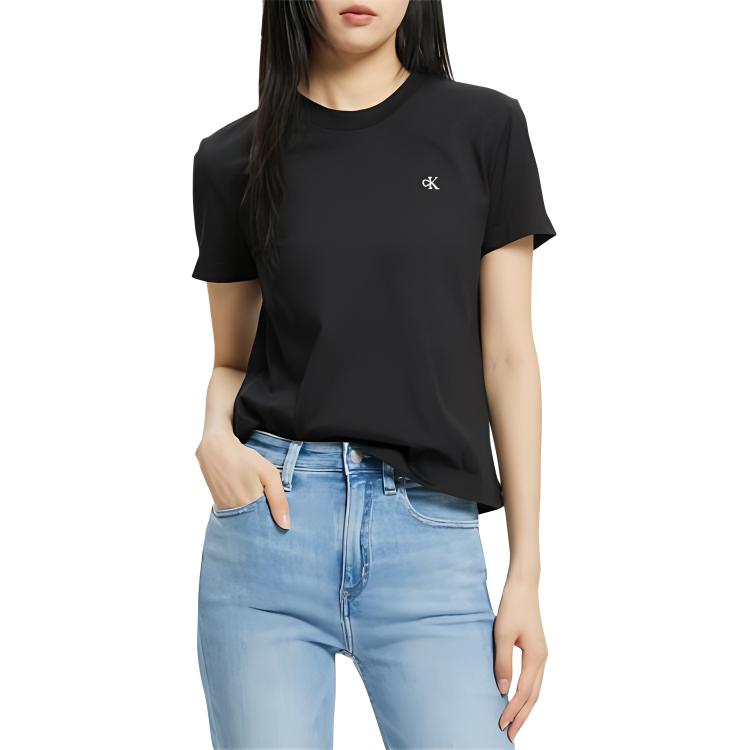 Calvin Klein Повседневная хлопковая приталенная футболка с круглым вырезом и короткими рукавами с вышивкой, топы унисекс, черные 40WH105-001
Calvin Klein Повседневная хлопковая приталенная футболка с круглым вырезом и короткими рукавами с вышивкой, топы унисекс, черные 40WH105-001