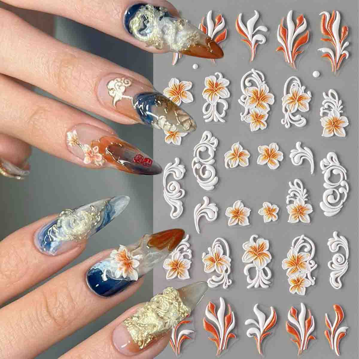 5D тисненные наклейки для ногтей с белым цветком, наклейки для ногтей, гравировка, цветочные слайдеры для ногтей
5D тисненные наклейки для ногтей с белым цветком, наклейки для ногтей, гравировка, цветочные слайдеры для ногтей