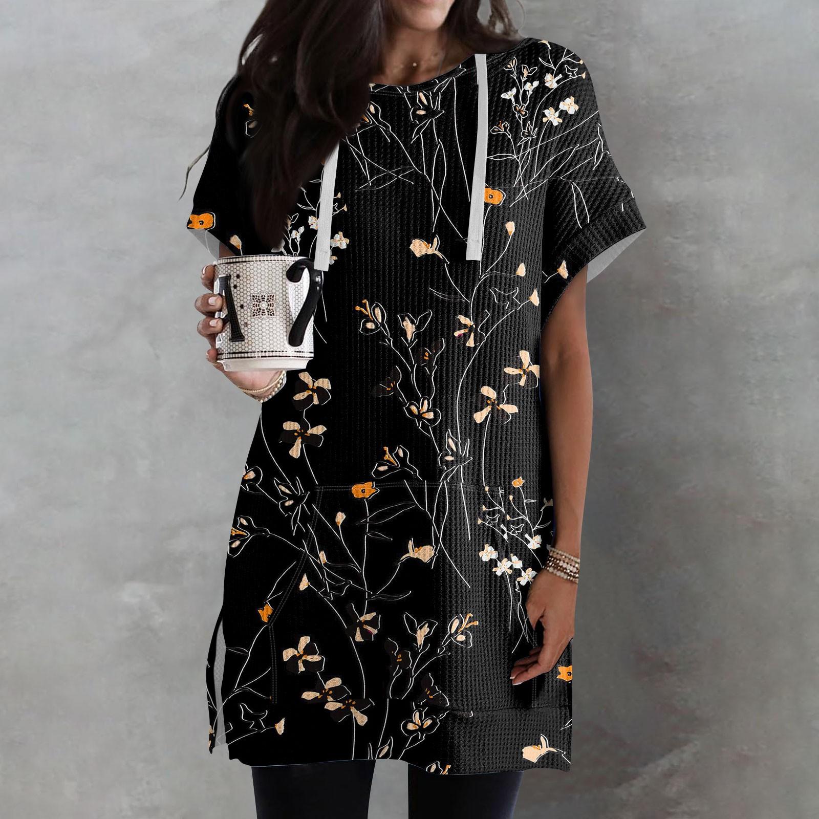 Женские свободные рубашки с принтом, толстовки с короткими рукавами и шнурком, вязаная туника с боковыми разрезами, топы с капюшоном и карманом XXXL чёрный
Женские свободные рубашки с принтом, толстовки с короткими рукавами и шнурком, вязаная туника с боковыми разрезами, топы с капюшоном и карманом XXXL чёрный