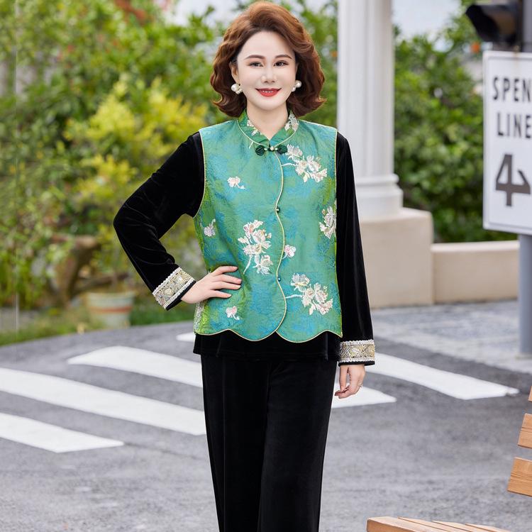 Spring 2026 Chinese-Style Mother s Day Vest Set - Casual Three-Piece Outfit for Middle-Aged & Elderly XL (suitable for 80-115 lbs)
Spring 2026 Chinese-Style Mother s Day Vest Set - Casual Three-Piece Outfit for Middle-Aged & Elderly XL (suitable for 80-115 lbs)