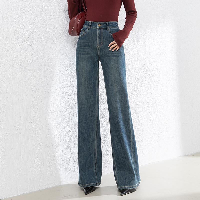 Retro Women s High Waist Flare Denim Pants - Four-Way Stretch, Floor Length, Wide Leg, Spring 2026 Collection, Style 8119 M
Retro Women s High Waist Flare Denim Pants - Four-Way Stretch, Floor Length, Wide Leg, Spring 2026 Collection, Style 8119 M