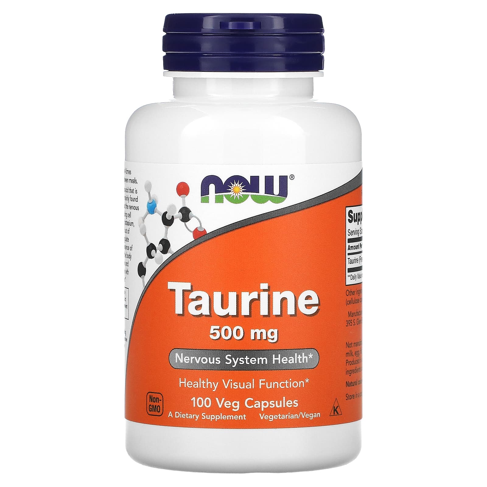 Taurine, 500Mg, 100 Veggie Capsules
Taurine, 500Mg, 100 Veggie Capsules
