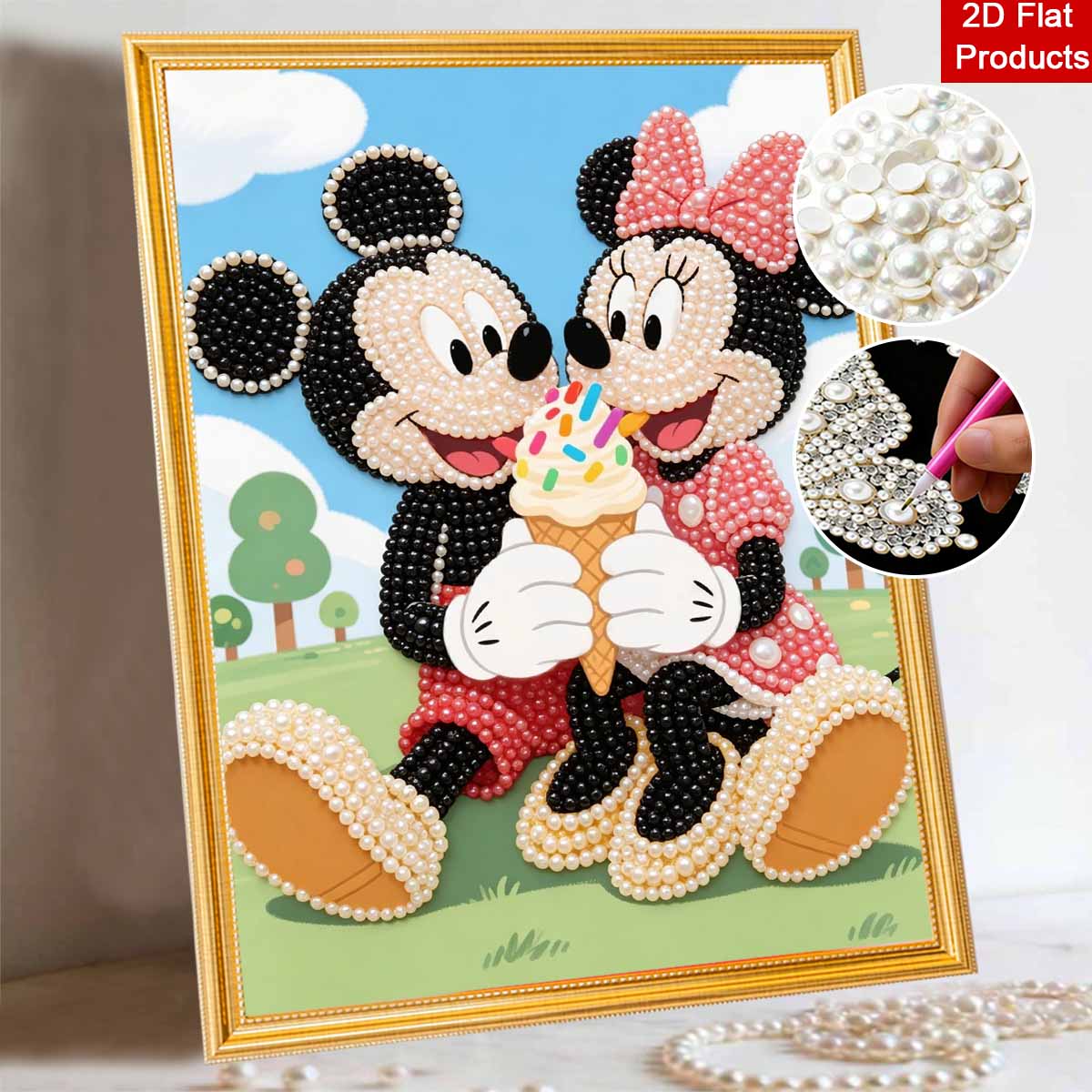 Disney Pearl Art Painting Mickey Minnie Ice Cream Home Wall Decor Art Crafts Handmade DIY Adult/Beginner Gift Creative Home Decor Frameless 30x40
Disney Pearl Art Painting Mickey Minnie Ice Cream Home Wall Decor Art Crafts Handmade DIY Adult/Beginner Gift Creative Home Decor Frameless 30x40