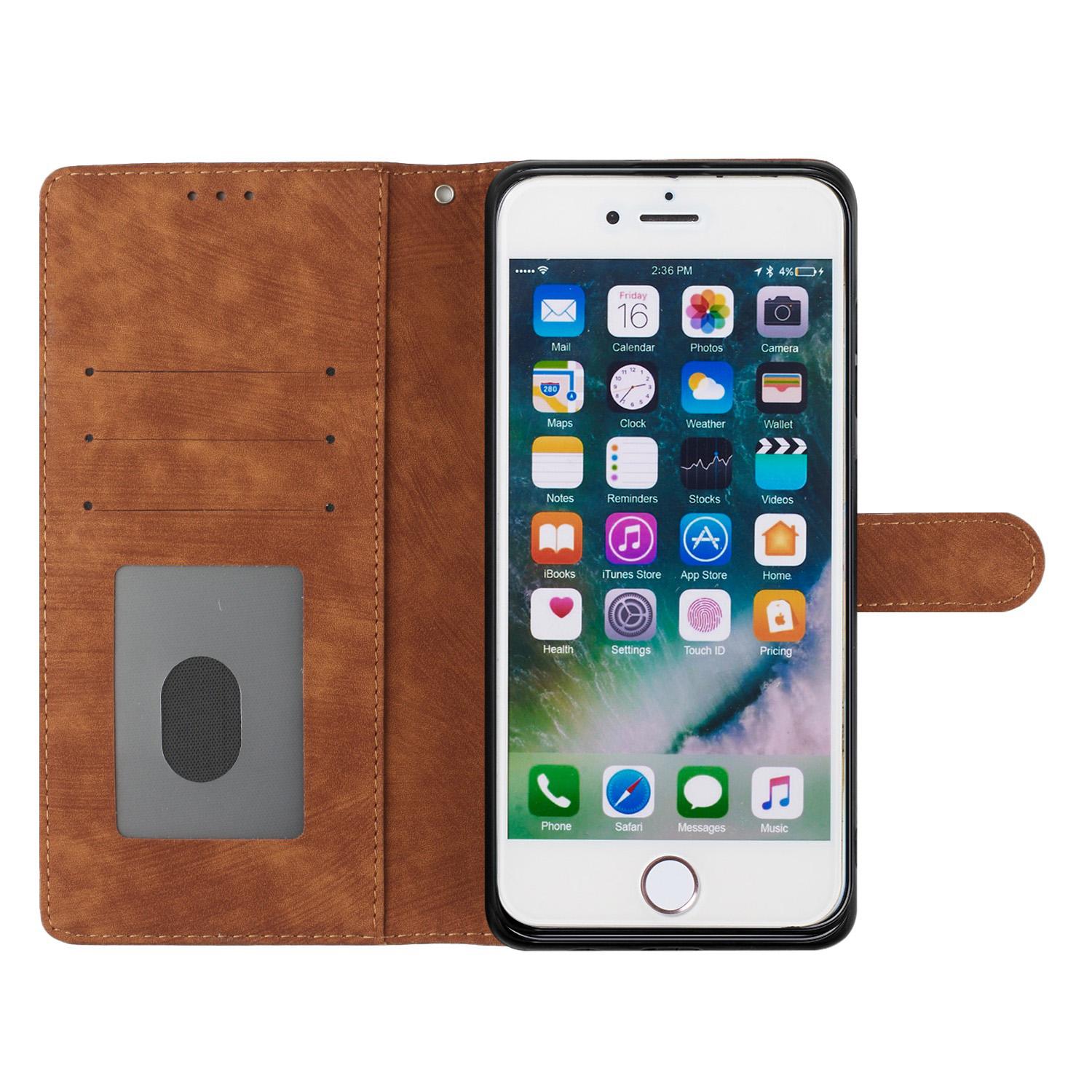For iPhone 7/8/SE (2020)/SE (2022) PU Leather Solid Color Cover Skin-touch Stand Wallet Phone Case Brown
For iPhone 7/8/SE (2020)/SE (2022) PU Leather Solid Color Cover Skin-touch Stand Wallet Phone Case Brown
