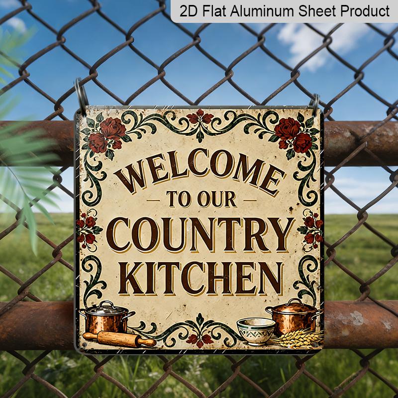 2D Flat, 1pc, Metal Tin Sign, Outdoor Wall Art, Welcome To Our Country Kitchen Sign, Dining Room Wall Art, Farmhouse Decoration, Rustic Home Display 20*20cm
2D Flat, 1pc, Metal Tin Sign, Outdoor Wall Art, Welcome To Our Country Kitchen Sign, Dining Room Wall Art, Farmhouse Decoration, Rustic Home Display 20*20cm