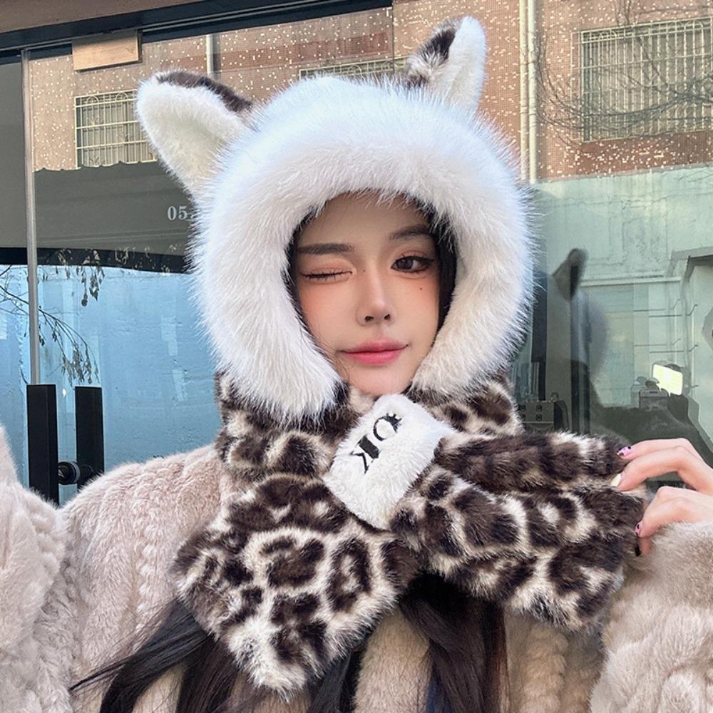 Two-Piece Set Winter Scarf Hat Windproof Plush Hat Scarf Warm Neck Warmer Women білий
Two-Piece Set Winter Scarf Hat Windproof Plush Hat Scarf Warm Neck Warmer Women білий