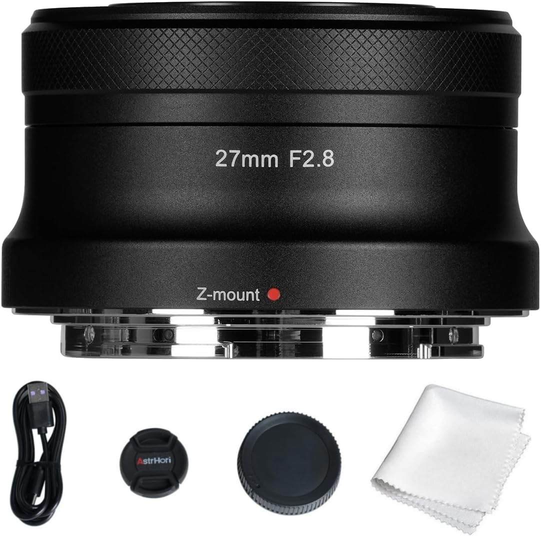 AstrHori AF 27mm large aperture Nikon Z declick aperture 165g lightweight F2.8 APS-C lens, mount, autofocus, ring, close-up 0.3m, (black)
AstrHori AF 27mm large aperture Nikon Z declick aperture 165g lightweight F2.8 APS-C lens, mount, autofocus, ring, close-up 0.3m, (black)