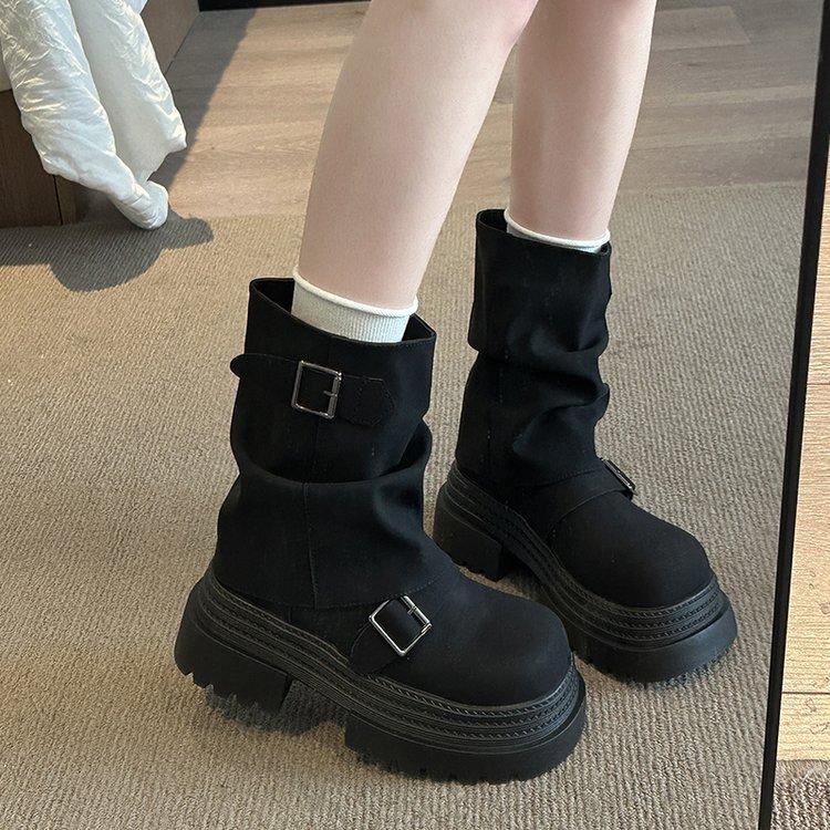 Women Ankle Boots 2026 Autumn Fashion Mid Heels Vintage Platform Shoes Women Thick Bottom Retro Fashion Buckle Botas Mujer 35 чорний
Women Ankle Boots 2026 Autumn Fashion Mid Heels Vintage Platform Shoes Women Thick Bottom Retro Fashion Buckle Botas Mujer 35 чорний