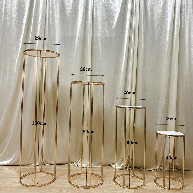 Gold Flower Stand for Weddings: Round Iron Art Column and Reception Decor
Gold Flower Stand for Weddings: Round Iron Art Column and Reception Decor