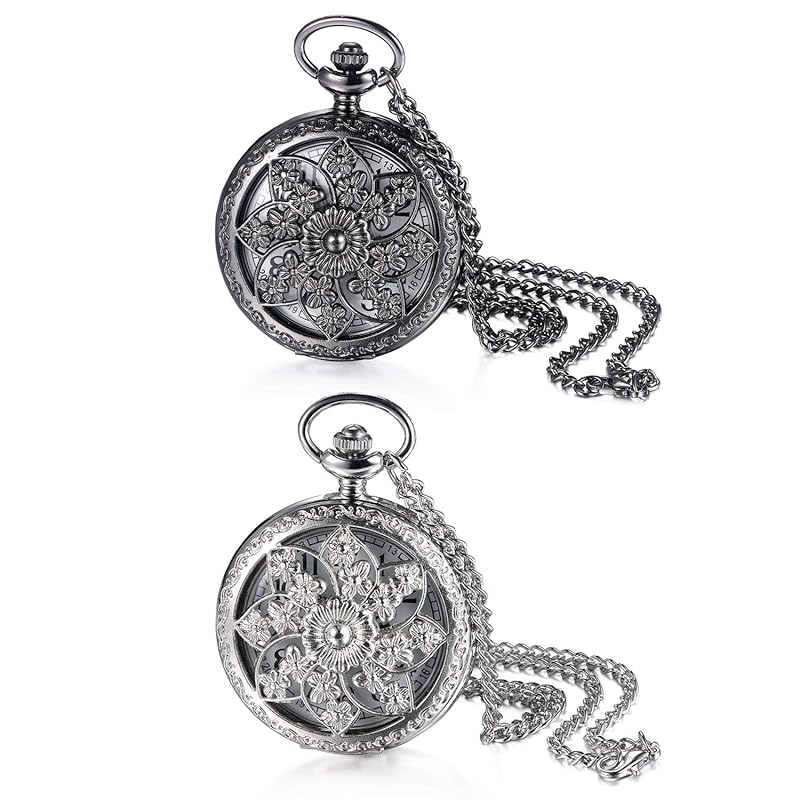 JEWELRYWE pocket watch sasanqua flower numbers analog waterproof skeleton case antique pocket watch pendant necklace clock 2 piece set everyday use
JEWELRYWE pocket watch sasanqua flower numbers analog waterproof skeleton case antique pocket watch pendant necklace clock 2 piece set everyday use