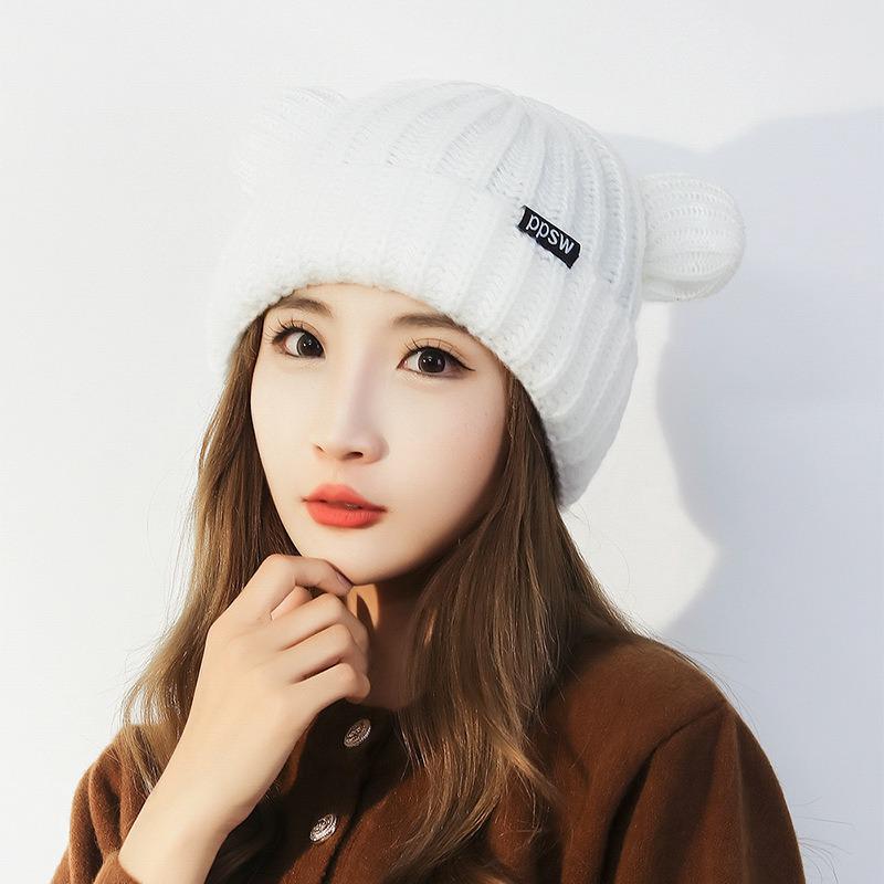 Милая вязаная шапка с медвежьими ушками в корейском стиле для женщин - Теплая и толстая для осенне-зимней езды на велосипеде с защитой ушей Elastic грязно-белый
Милая вязаная шапка с медвежьими ушками в корейском стиле для женщин - Теплая и толстая для осенне-зимней езды на велосипеде с защитой ушей Elastic грязно-белый