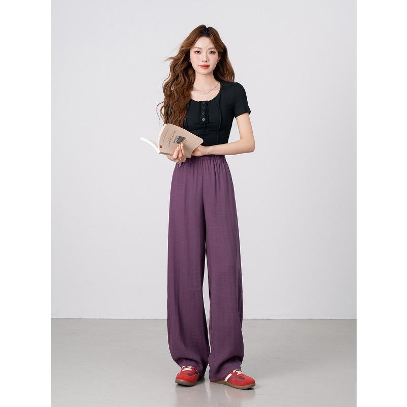 Lyocell Tencel wide-leg pants women s spring and summer new high waist drape soft waxy loose and thin casual linen long pants L
Lyocell Tencel wide-leg pants women s spring and summer new high waist drape soft waxy loose and thin casual linen long pants L
