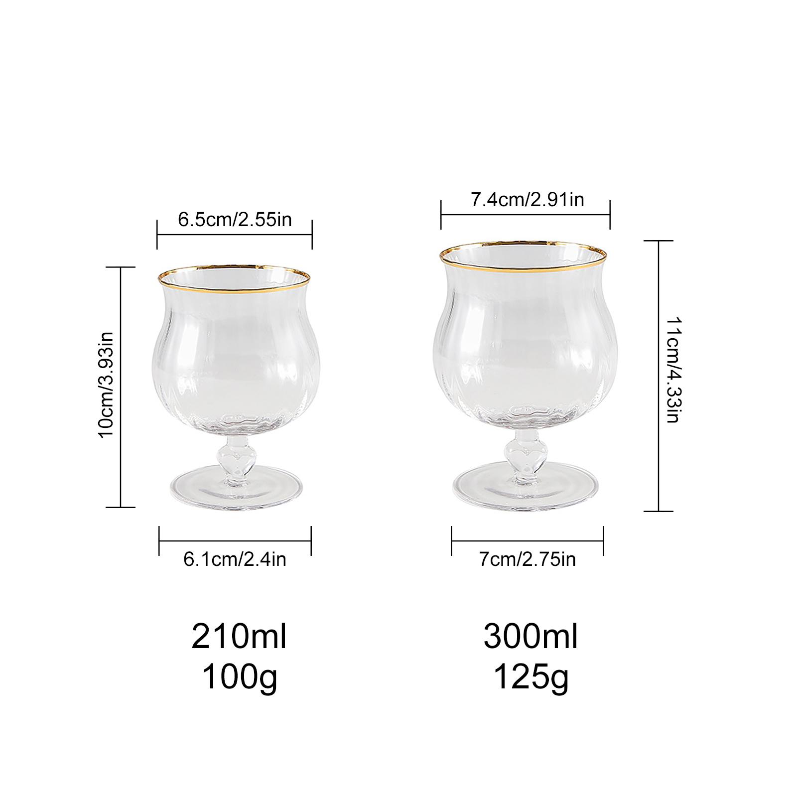 Retro Drinking Glass Cup Heat Resistant Elegant Dessert Cup for Ice Cream 300ml Capacity Golden Type 1
Retro Drinking Glass Cup Heat Resistant Elegant Dessert Cup for Ice Cream 300ml Capacity Golden Type 1