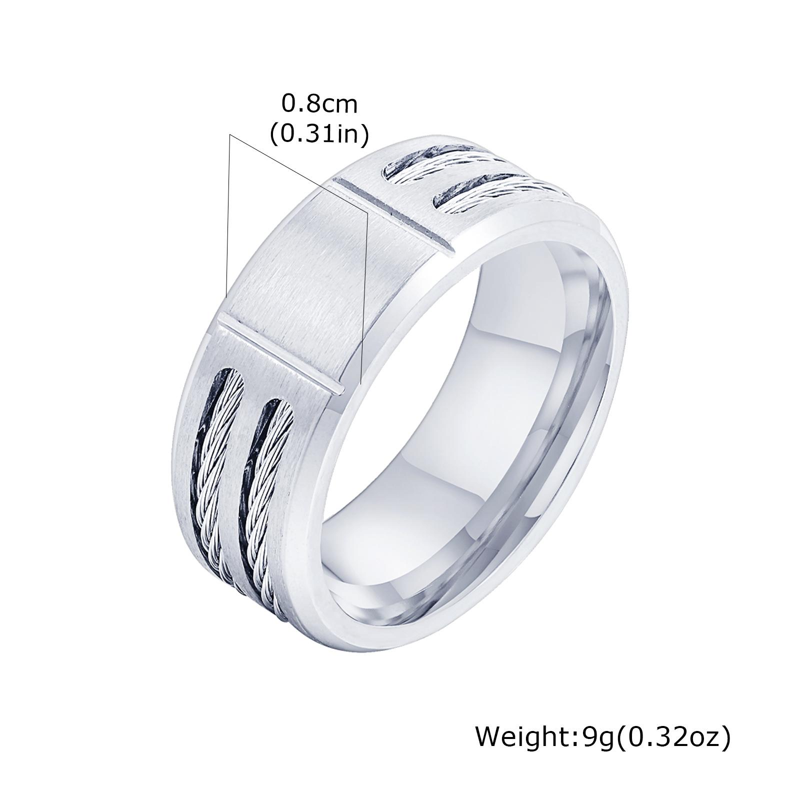 Punk Men s Ring,8mm Chunky Waterproof Metal Ring with 2 Wires,New Trendy Wedding Jewelry Gifts To Him 7
Punk Men s Ring,8mm Chunky Waterproof Metal Ring with 2 Wires,New Trendy Wedding Jewelry Gifts To Him 7
