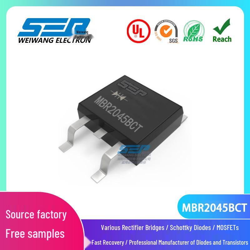 SEP Brand MBR2045BCT TO-263 20A 45V Schottky Diode
SEP Brand MBR2045BCT TO-263 20A 45V Schottky Diode