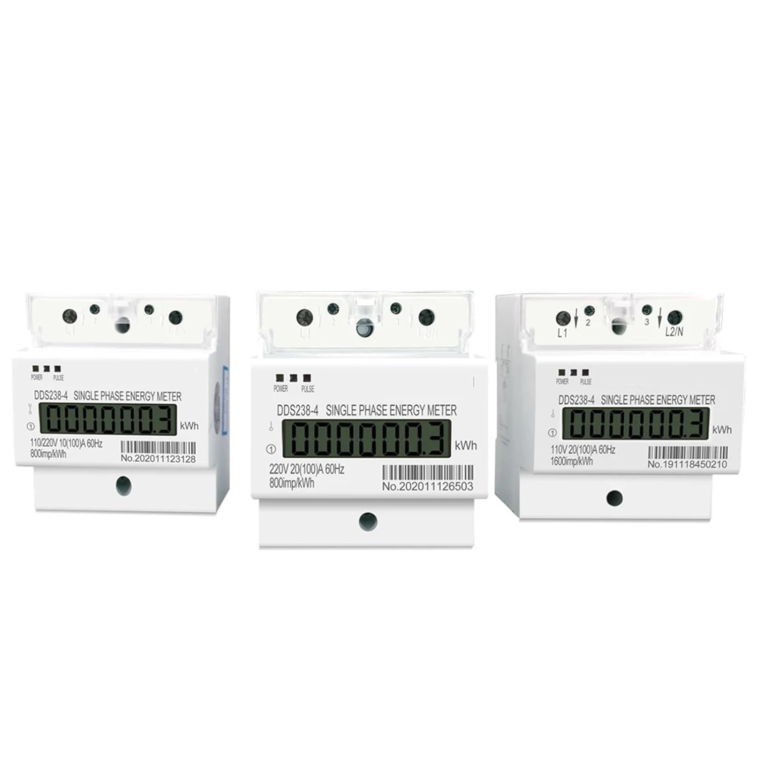 100A 110V 220V 50-60HZ LCD Single Phase 2 Wire 3 Wire Din-Rail KWh Watt Hour Energy Meter for America 1Pcs (Color : L L 220V 60Hz) L N 110V 60Hz
100A 110V 220V 50-60HZ LCD Single Phase 2 Wire 3 Wire Din-Rail KWh Watt Hour Energy Meter for America 1Pcs (Color : L L 220V 60Hz) L N 110V 60Hz