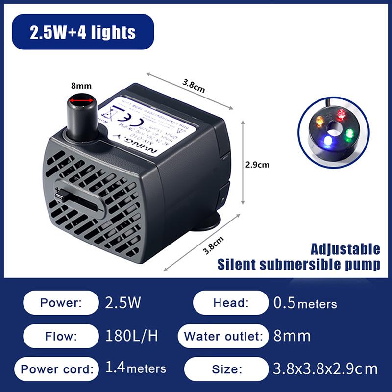 Портативний Міні Безщітковий Двигун Ультра-Тихий Занурювальний Водяний Насос зі Світлодіодним Підсвічуванням Акваріумні Фонтани
Портативний Міні Безщітковий Двигун Ультра-Тихий Занурювальний Водяний Насос зі Світлодіодним Підсвічуванням Акваріумні Фонтани