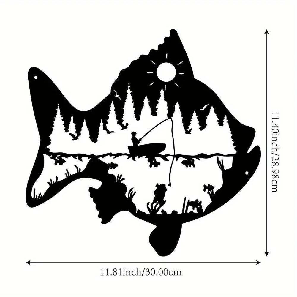 Metal Fish Wall Art, Outdoor Iron Sculpture, Nautical Farmhouse Decor for Living Room Patio Office 12in
Metal Fish Wall Art, Outdoor Iron Sculpture, Nautical Farmhouse Decor for Living Room Patio Office 12in