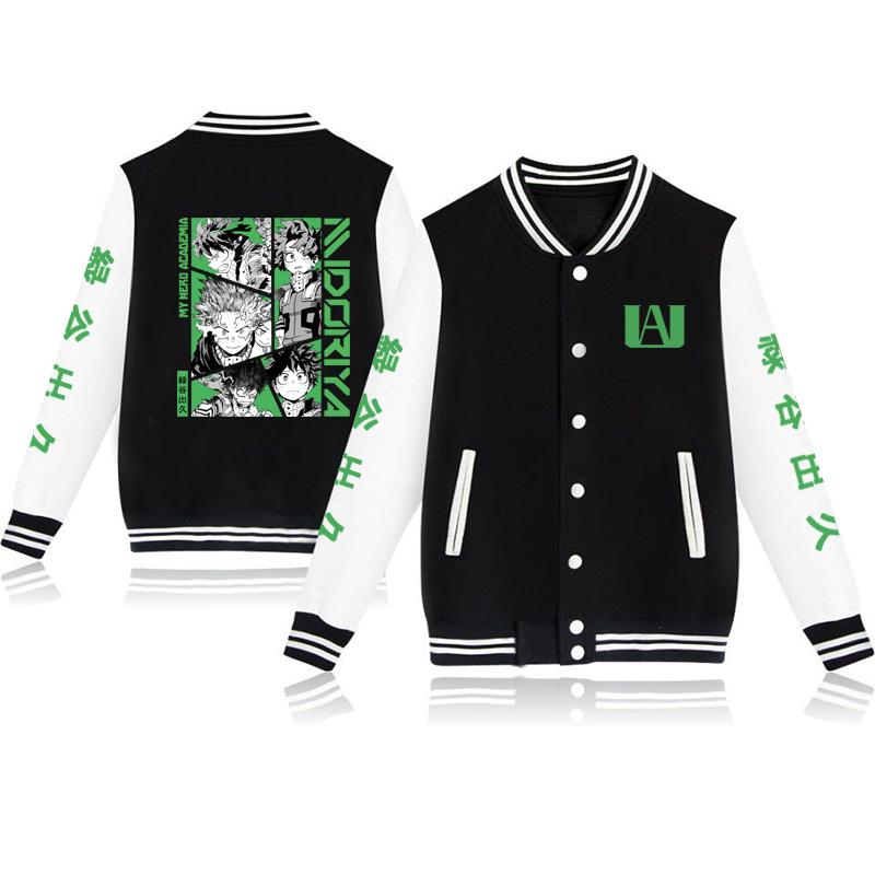 Midoriya Izuku My Hero Academia Бейсбольная куртка с графическим рисунком Новая Harajuku Винтажная готическая мужская и женская зимняя повседневная теплая кофта, пальто
Midoriya Izuku My Hero Academia Бейсбольная куртка с графическим рисунком Новая Harajuku Винтажная готическая мужская и женская зимняя повседневная теплая кофта, пальто