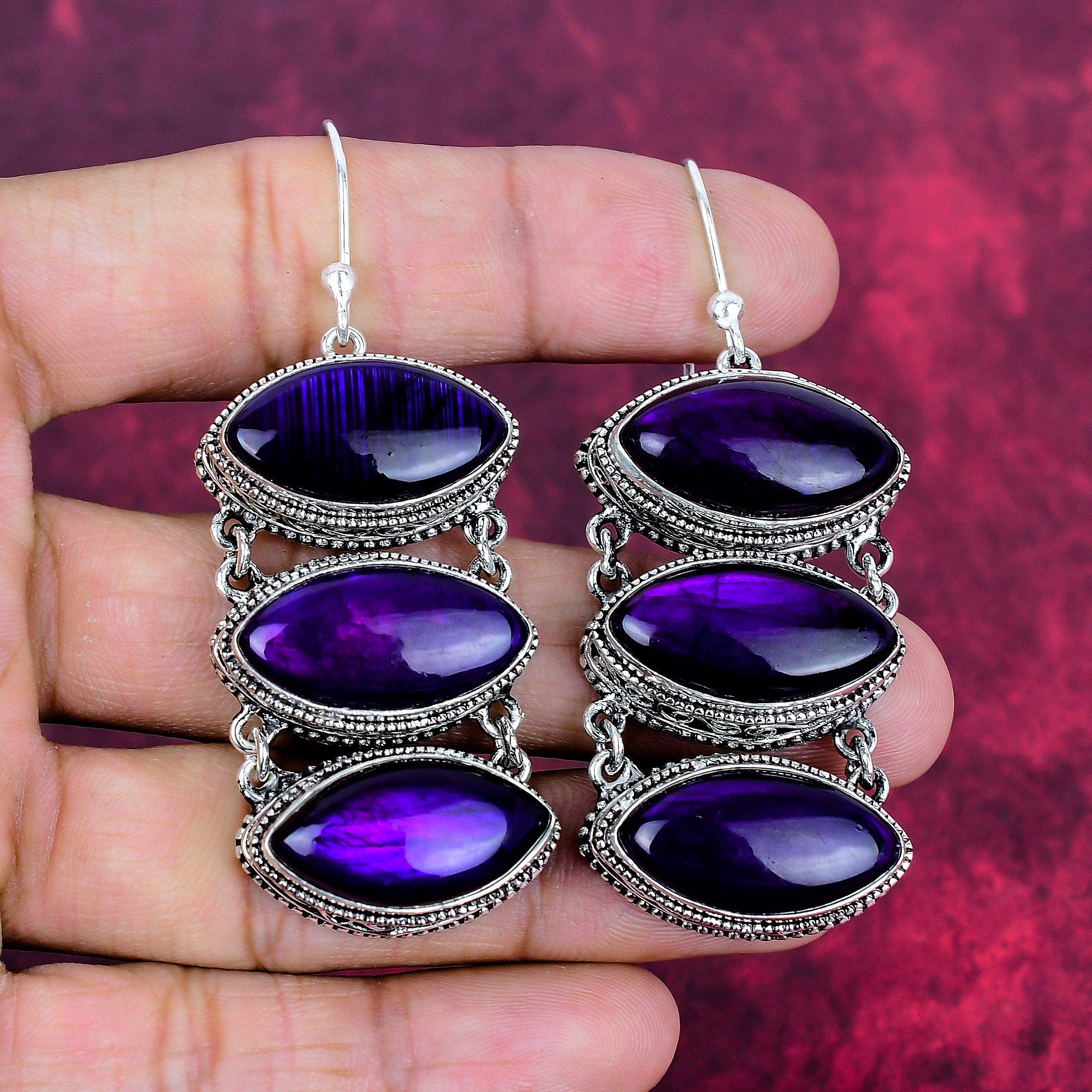 Серьги из лабрадорита с фиолетовой вспышкой из стерлингового серебра 925 пробы, ювелирные изделия с драгоценными камнями ручной работы, подарки для жены, совершенно новые серьги 2.83 Inches фиолетовый
Серьги из лабрадорита с фиолетовой вспышкой из стерлингового серебра 925 пробы, ювелирные изделия с драгоценными камнями ручной работы, подарки для жены, совершенно новые серьги 2.83 Inches фиолетовый