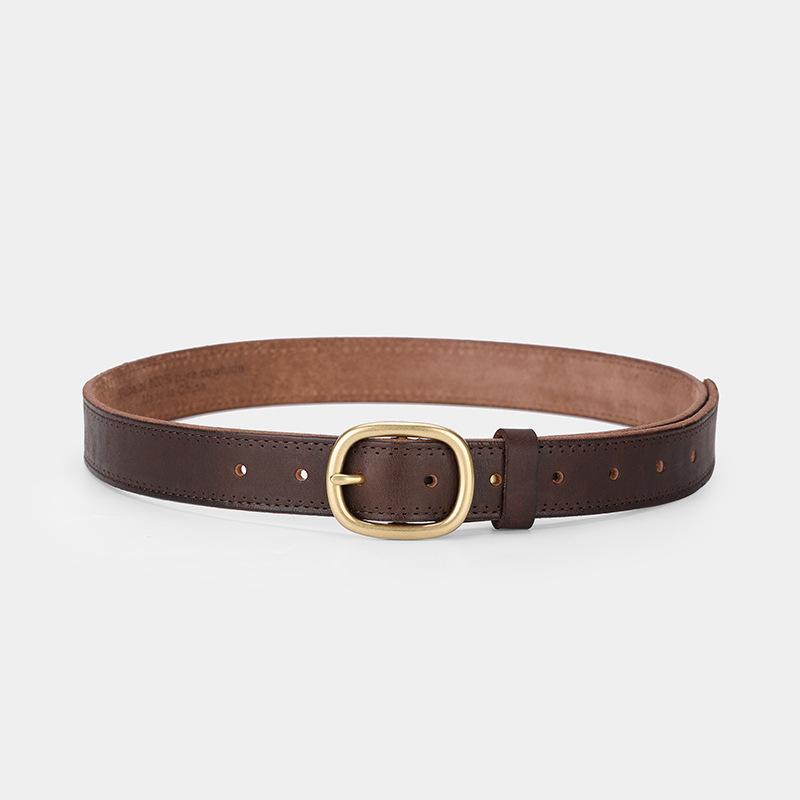 Pure copper buckle handmade genuine leather belt female first layer cowhide casualeasiest for match women s belt 110cm
Pure copper buckle handmade genuine leather belt female first layer cowhide casualeasiest for match women s belt 110cm