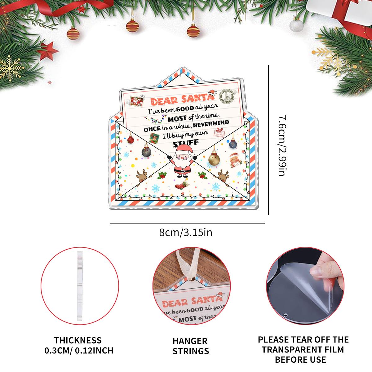 Creative Acrylic Christmas Decoration Car Xmas Tree Pendant Xmas Santa Claus Envelope Drop Ornament for Home Party 2026 New Year
Creative Acrylic Christmas Decoration Car Xmas Tree Pendant Xmas Santa Claus Envelope Drop Ornament for Home Party 2026 New Year